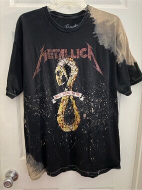 Bravado Black and Tan Metallica 'Don't Tread On Me' Graphic Tee